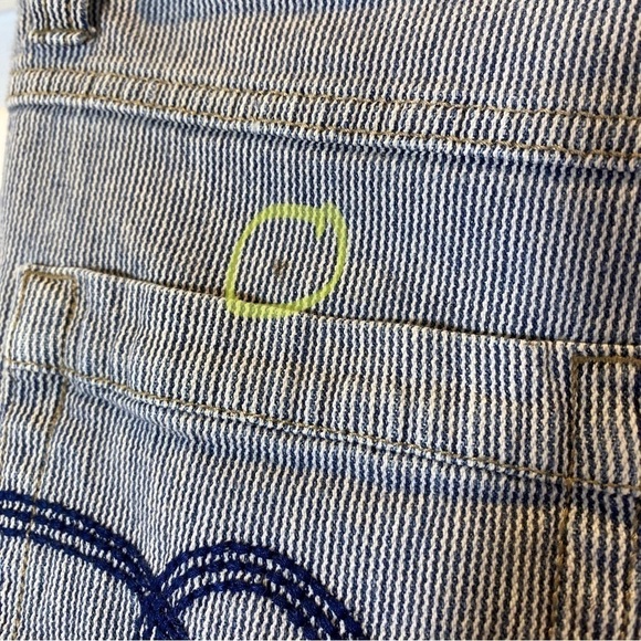 Smith's Dungarees woman's size 10 Capris blue white railroad pin stripe denim - Picture 6 of 6